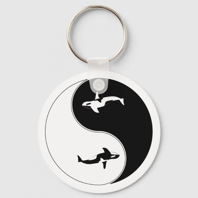 Porte-clés Baleine de Yin Yang (Recto)