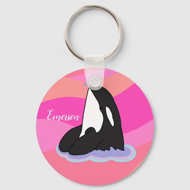 Porte-clés Baleine tueuse Orca personnalisée (Recto)