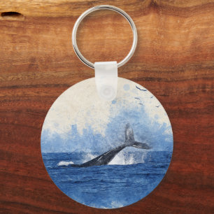 Porte-clés Baleines en Oiseaux de mer à distance Décor Cadeau