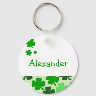 Porte-clés Balise de nom ou de préférence irlandaise shamrock