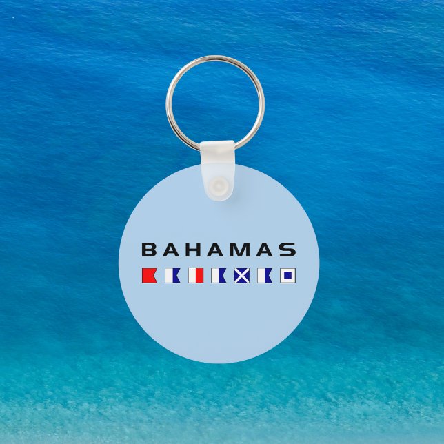 Porte-clés Balises de signalisation marine des Bahamas couleu (Créateur téléchargé)