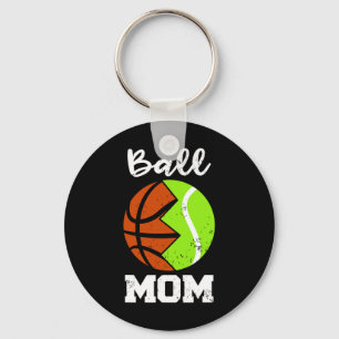 Porte-clés Ball Maman Fun Basket Joueur Tennis Maman