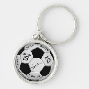 Porte-clés Balle de football personnalisée pour anniversaire