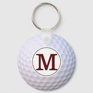 Porte-clés Balle de Golf Monogramme Golfeur Sur Les Pelouses