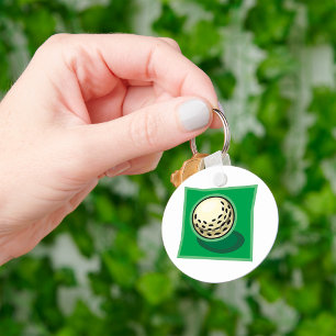 Porte-clés Balle de golf sur le vert Golf Sport