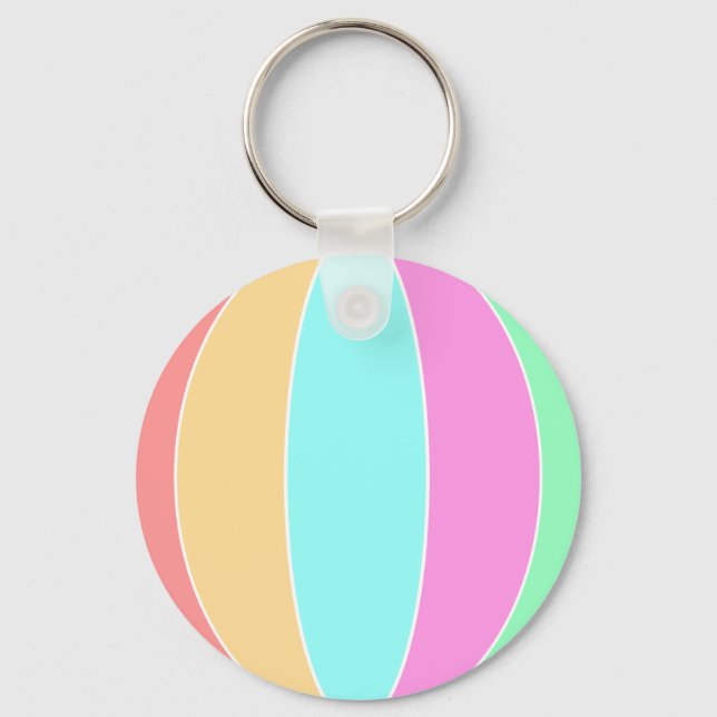 Porte-clés Balle de plage Pastel Color (Recto)