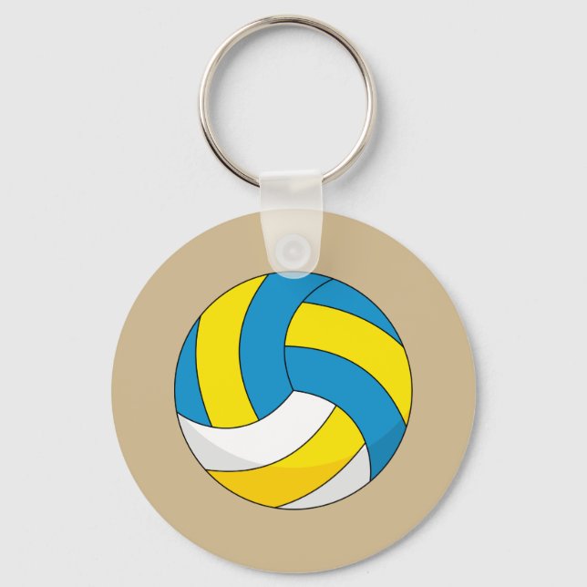 Porte-clés Balle de volley-ball en dessin (Recto)
