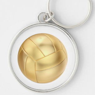 Porte-clés Balle de volley ou ballon de football doré