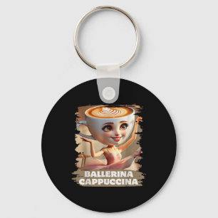 Porte-clés Ballerina Cappuccina Funny Italien Brainrot mème B