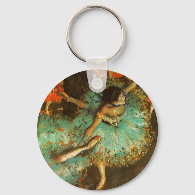 Porte-clés Ballerina Dance Green Dancer Edger Degas Peinture (Recto)