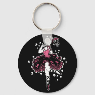 Porte-clés Ballerina gothique en rose