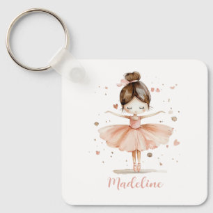Porte-clés Ballerina Nom personnalisé Fille