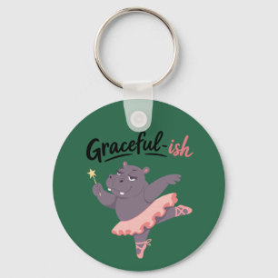 Porte-clés Ballerine Hippopotame Plutôt Gracieuse