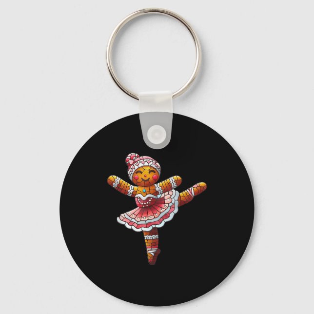 Porte-clés Ballet Dancer Gingerbread Christmas Dance Teacher  (Recto)