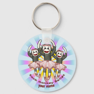 Porte-clés Ballet de Singe en Chaussette 