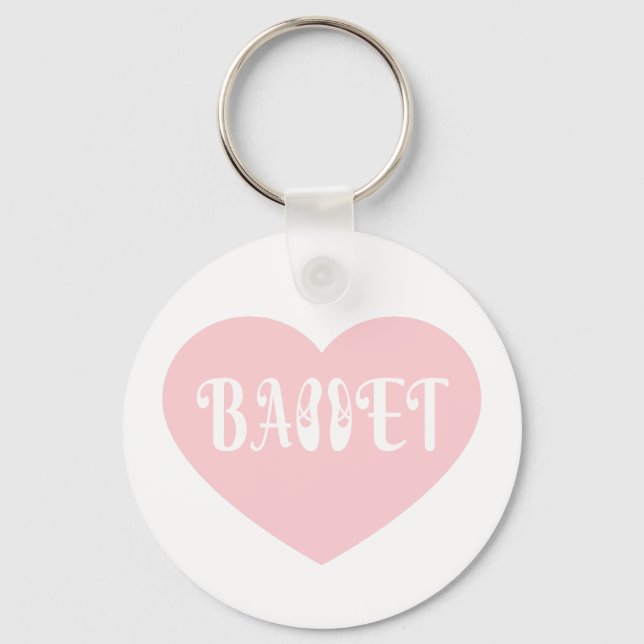 Porte-clés Ballet Love Danse Personnaliser Ctomizeus (Recto)