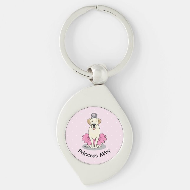 Porte-clés Ballet Princess Yellow Lab Labrador Retriever Chie (Devant)