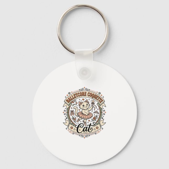 Porte-clés Balletcore Coquette Chat Balletcore Coquette Chat  (Recto)