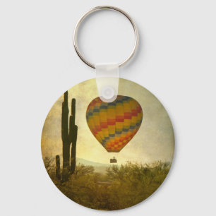 Porte-clés Ballon à air chaud au-dessus du désert du sud-oues