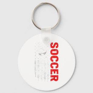 Porte-clés Ballon de football américain patriotique drapeau a