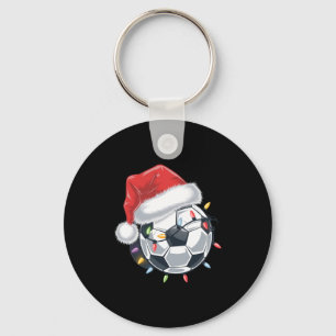 Porte-clés Ballon de football de Noël de Santa Sports T