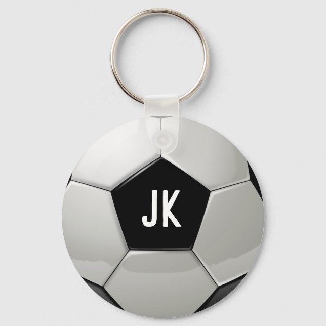 Porte-clés ballon de football monogramme (Recto)