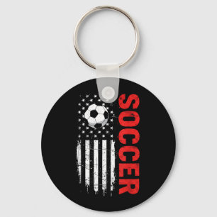 Porte-clés Ballon de football USA patriotique Drapeau américa