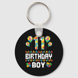 Porte-clés Ballons Cœur Puzzle Joyeux Anniversaire Autisme 11