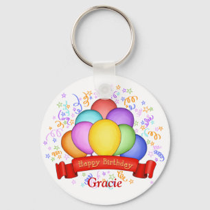 Porte-clés Ballons d'anniversaire et Porte - clé de bannières