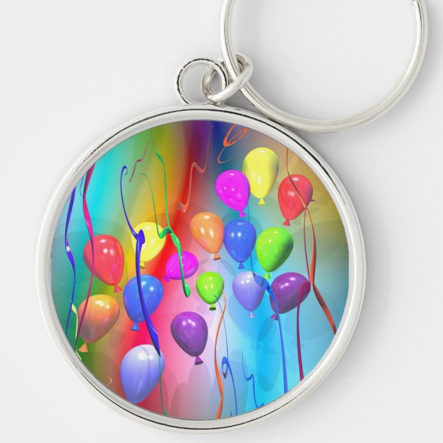 Porte-clés Ballons d'anniversaire lumineux (Devant)