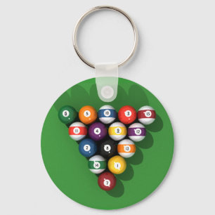 Porte-clés Ballons de billard sur Green Fet :