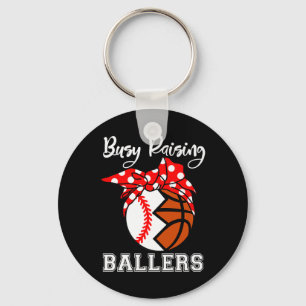 Porte-clés Ballons de levage occupé Ballers de baseball drôle