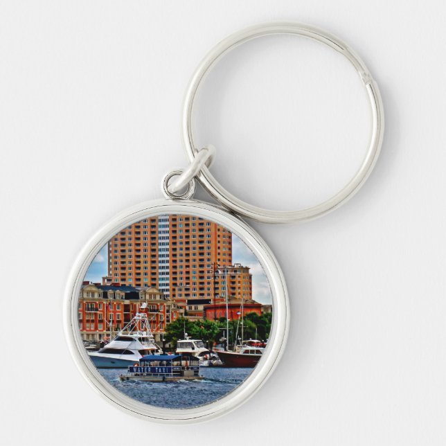 Porte-clés Baltimore MD - Taxi d'eau du port intérieur (Devant)