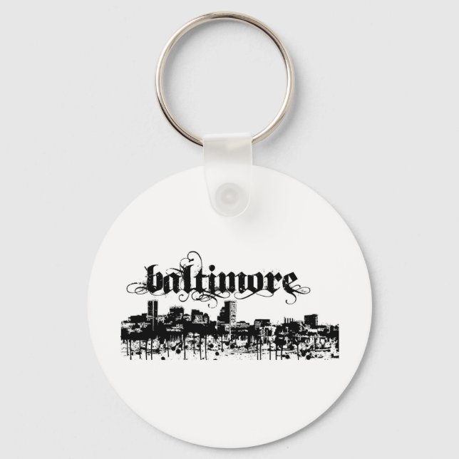 Porte-clés Baltimore met pour votre ville (Recto)