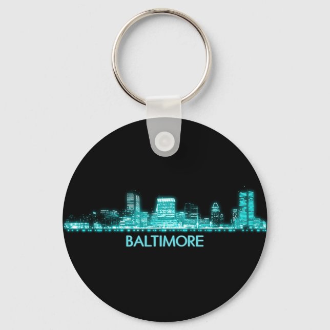 Porte-clés Baltimore Skyline (Recto)