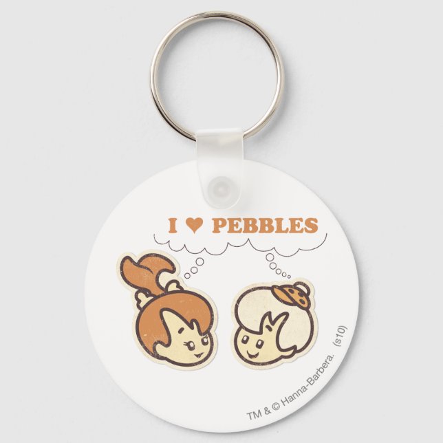 Porte-clés Bam Bam loves PEBBLES™ (Recto)