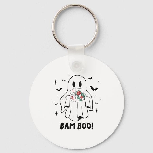 Porte-clés Bam Boo Halloween Ghost Mahjong Funny Costume Game (Recto)