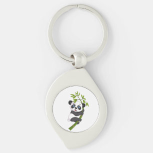 Porte-clés Bamboo Buddy Happy Little Panda se balançant dans 