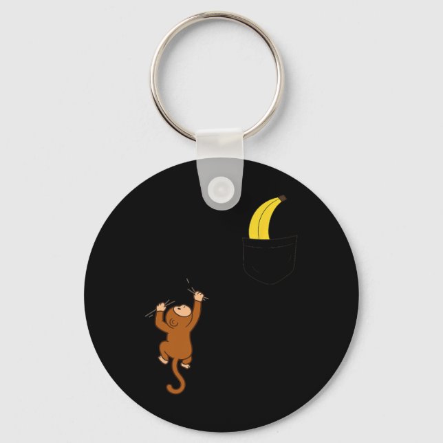 Porte-clés Banane de poche graphique singe grimpeur Enfants d (Recto)