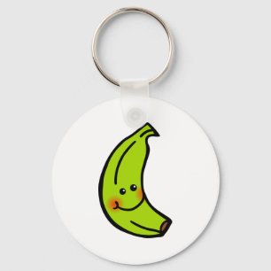 Porte-clés Banane verte de sourire heureuse
