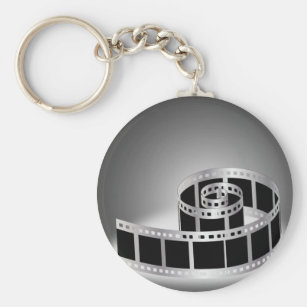 Porte-clés Caméra Pellicule Cinéma - Pendentif En Métal Argenté, Style Vintage