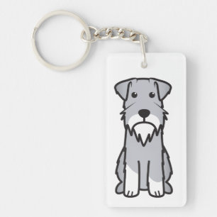 Porte-clés Bande dessinée de chien de Schnauzer miniature