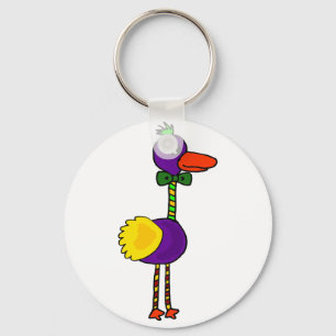 Porte-clés Bande dessinée drôle VW-Colorée d'oiseau de dronte