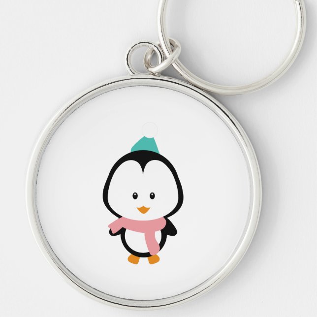 Porte-clés Bande dessinée mignonne de pingouin (Devant)