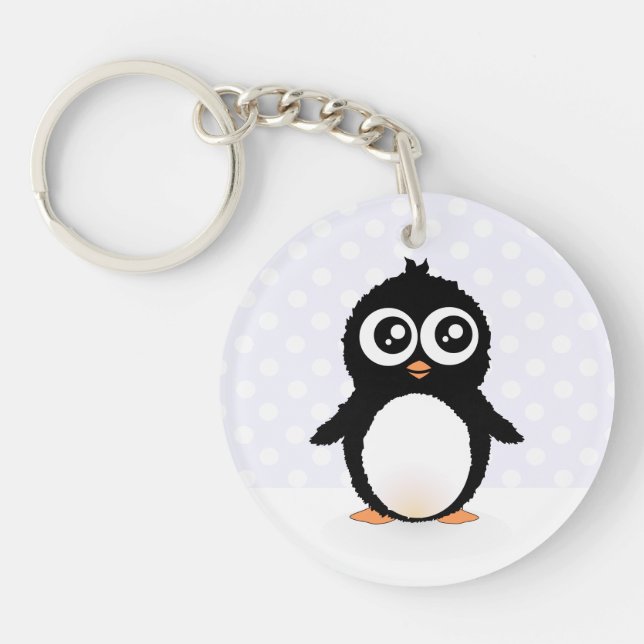 Porte-clés Bande dessinée mignonne de pingouin (Devant)