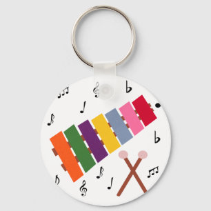 Porte-clés Bande dessinée multicolore d'instrument de musiqu