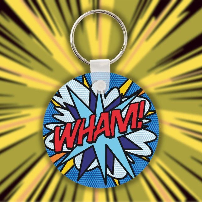 Porte-clés Bande dessinée Pop Art WHAM (Créateur téléchargé)