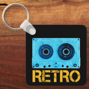 Porte-clés Bande Retro Rechercher Cassette Vintage Fête des a