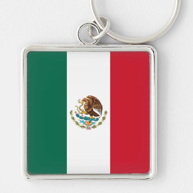 Porte-clés Bandera de Mexico Drapeau national Mexicanos (Devant)