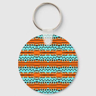 Porte-clés Bandes aquarelles, motif coloré et lumineux.